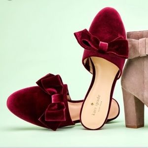 NWT Kate Spade Madra Velvet Mules